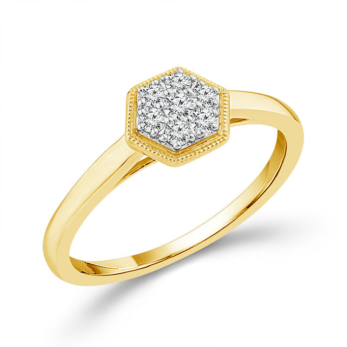 Diamond Fashion Ring 0.17 ct tw 10k Yellow Gold-RP3422A78Y0