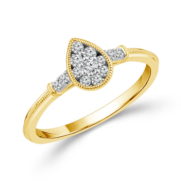 Diamond Fashion Ring 0.17 ct tw 10k Yellow Gold-RP3424A78Y0