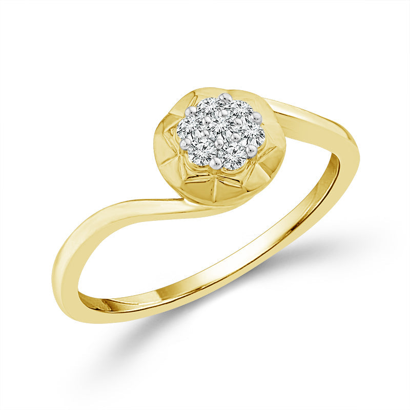 Diamond Fashion Ring 0.13 ct tw 10k Yellow Gold-RP3431A78Y0