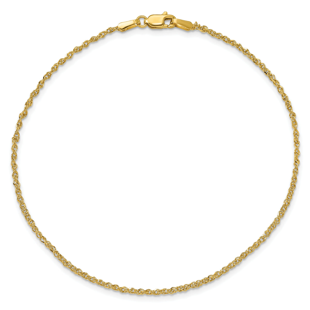 14K 1.7mm Ropa Chain Anklet-RPA028-10