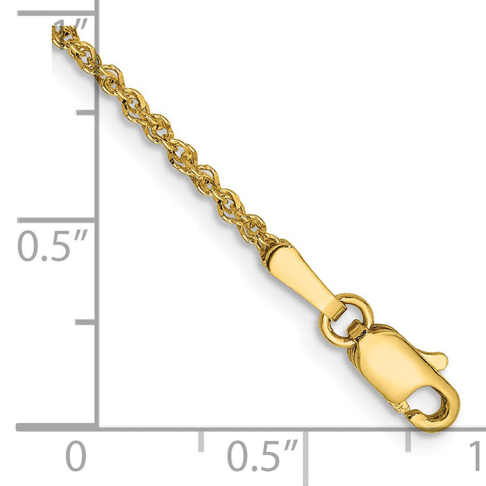 14K 1.7mm Ropa Chain Anklet-RPA028-10