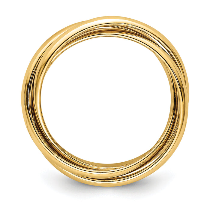 14k Polished Rolling Ring-RR1