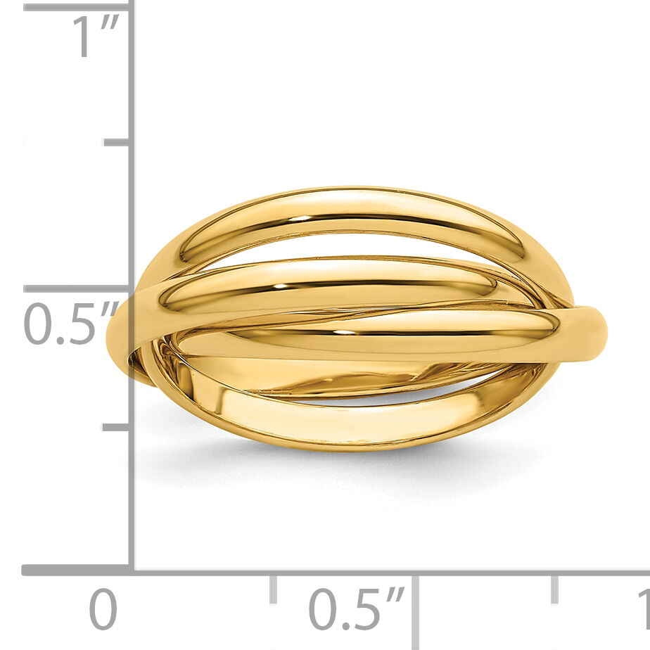 14k Polished Rolling Ring-RR1
