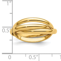 14k Polished Rolling Ring-RR1