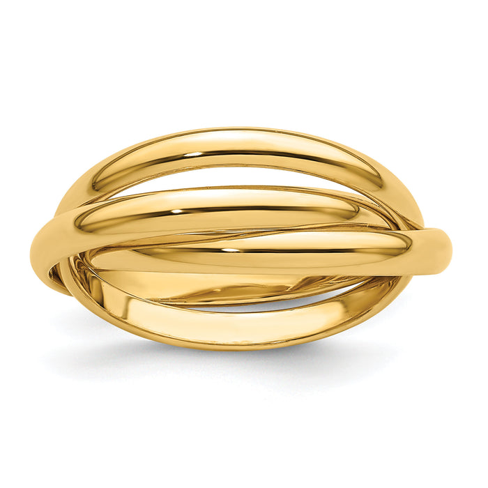 14k Polished Rolling Ring-RR1