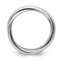 14k White Gold Polished Rolling Ring-RR2