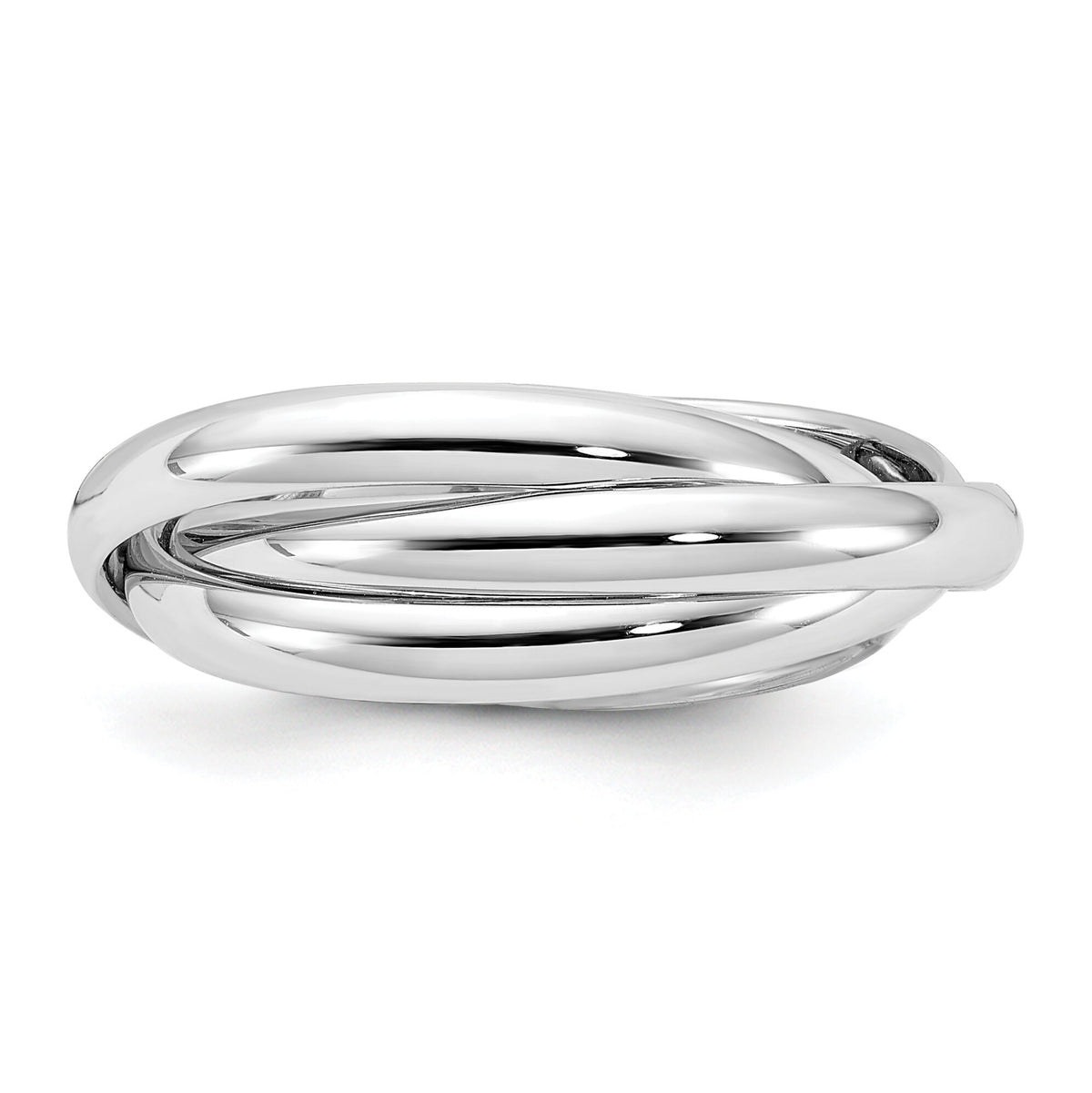 14k White Gold Polished Rolling Ring-RR2