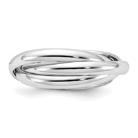14k White Gold Polished Rolling Ring-RR2
