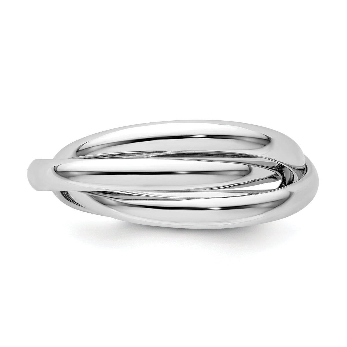 14k White Gold Polished Rolling Ring-RR2