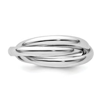 14k White Gold Polished Rolling Ring-RR2