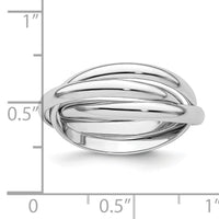14k White Gold Polished Rolling Ring-RR2