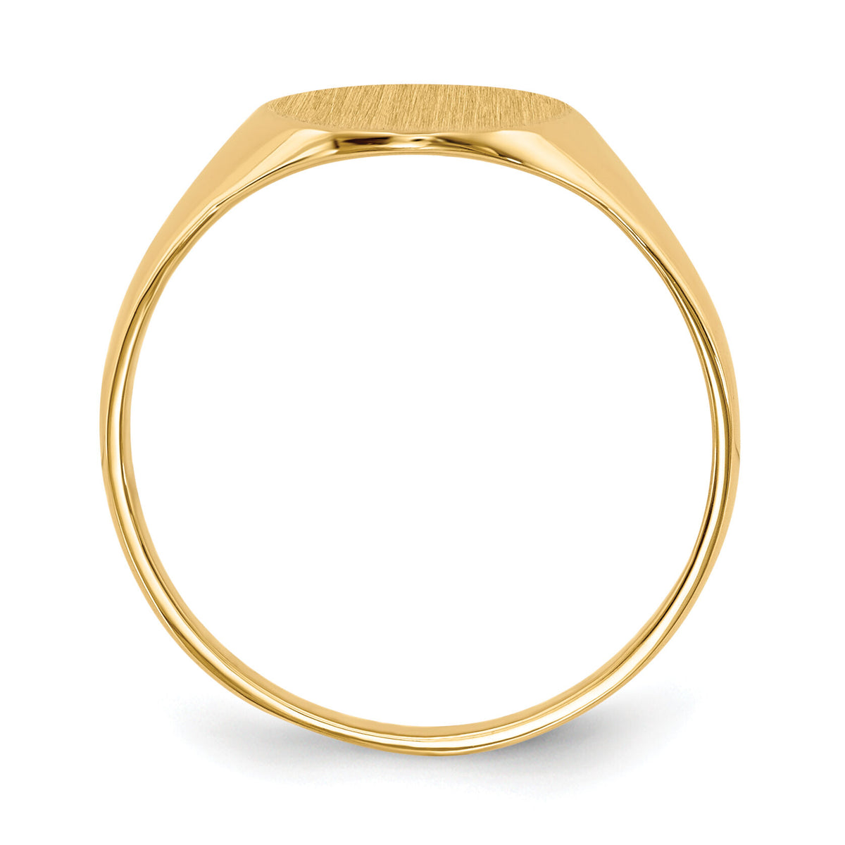 14k 9.5x11.0mm Closed Back Signet Ring-RS101