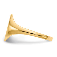 14k 9.5x11.0mm Closed Back Signet Ring-RS101