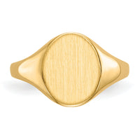 14k 9.5x11.0mm Closed Back Signet Ring-RS101