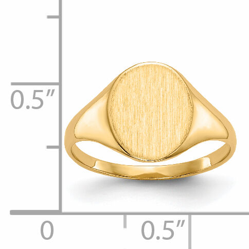 14k 9.5x11.0mm Closed Back Signet Ring-RS101
