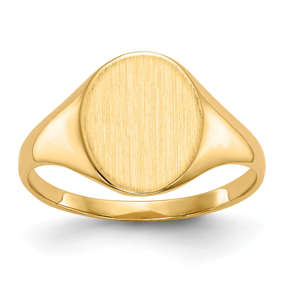 14k 9.5x11.0mm Closed Back Signet Ring-RS101