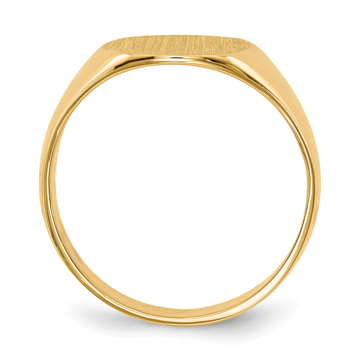 14k 10.0x11.5mm Closed Back Signet Ring-RS102