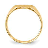 14k 10.0x11.5mm Closed Back Signet Ring-RS102