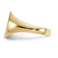 14k 10.0x11.5mm Closed Back Signet Ring-RS102