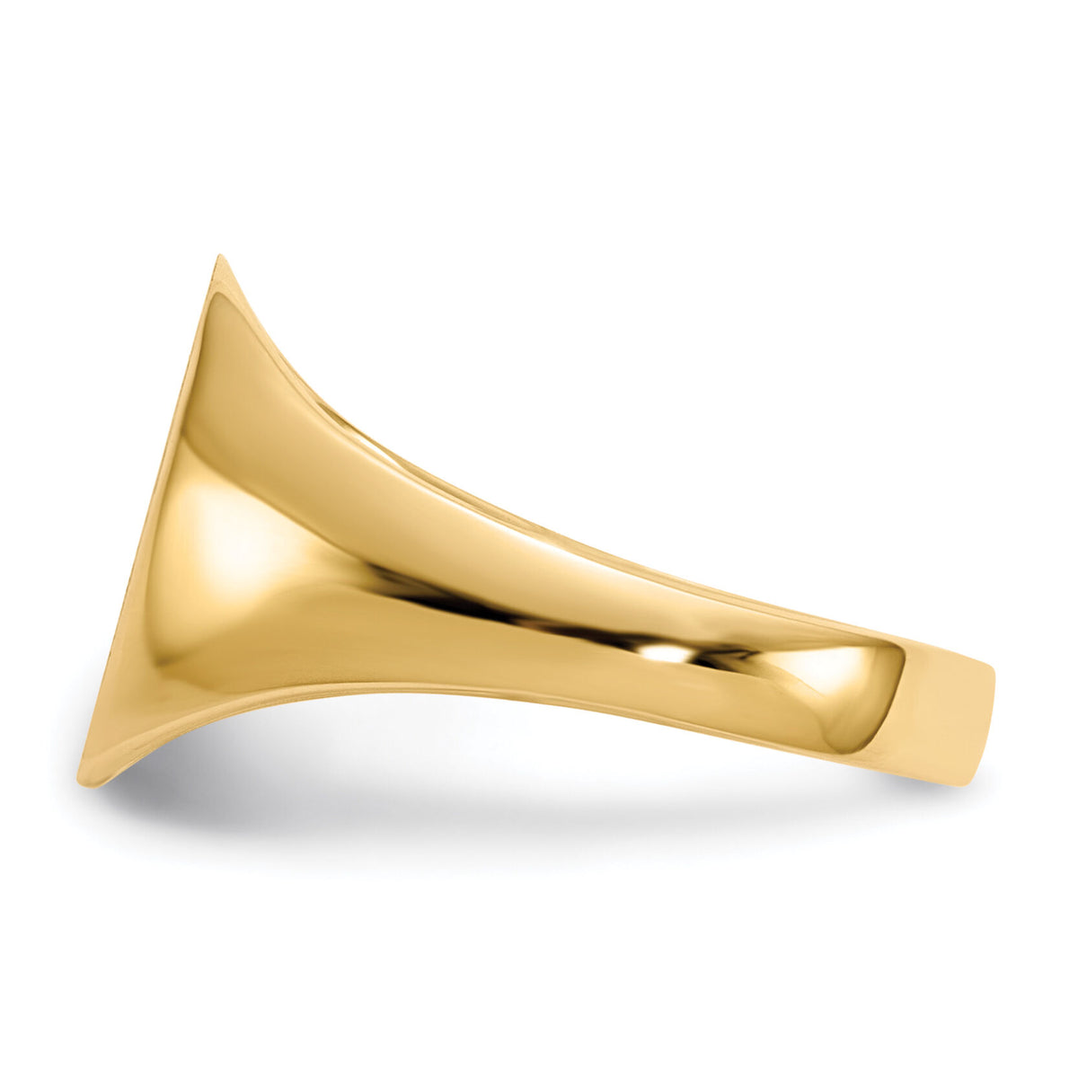 14k 10.0x11.5mm Closed Back Signet Ring-RS102