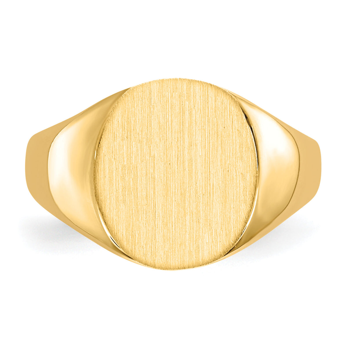 14k 10.0x11.5mm Closed Back Signet Ring-RS102
