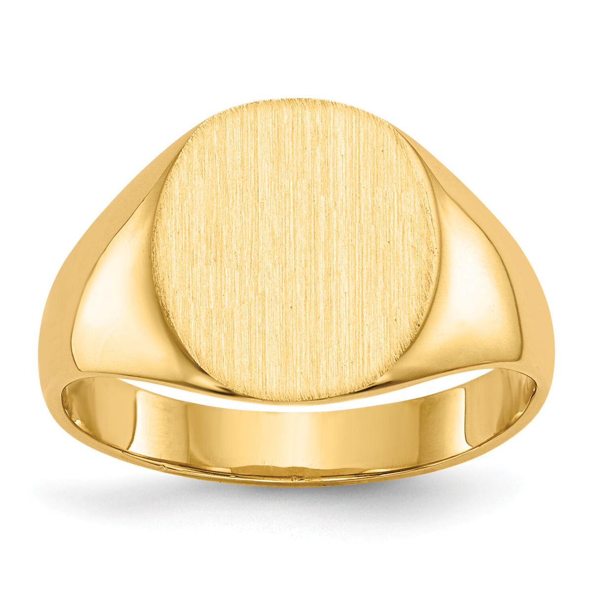 14k 10.0x11.5mm Closed Back Signet Ring-RS102