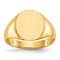 14k 10.0x11.5mm Closed Back Signet Ring-RS102