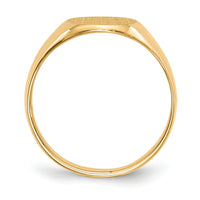 14k 11.5x13.0mm Closed Back Mens Signet Ring-RS104