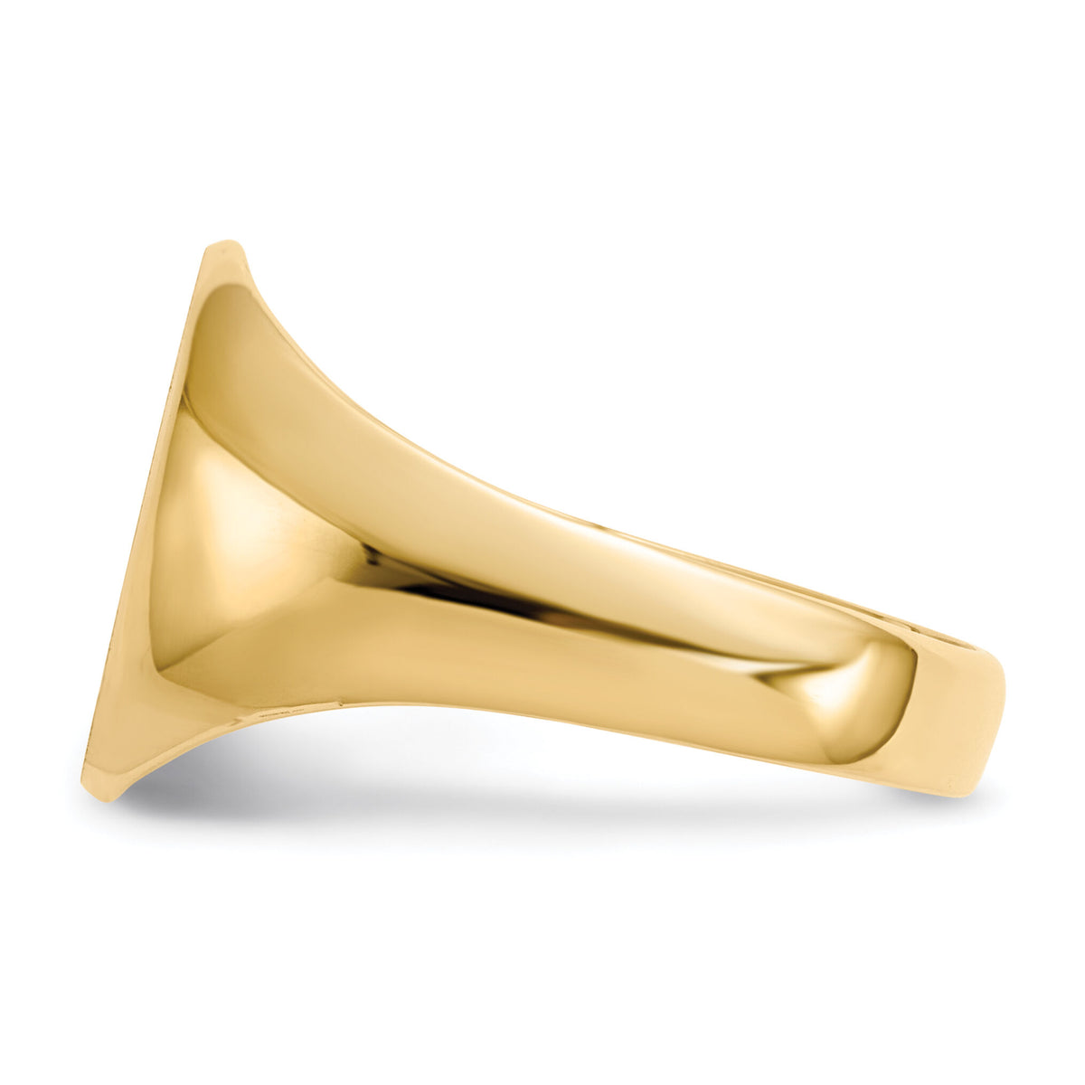 14k 11.5x13.0mm Closed Back Mens Signet Ring-RS104