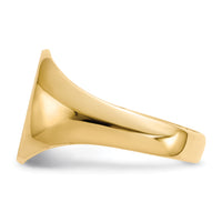 14k 11.5x13.0mm Closed Back Mens Signet Ring-RS104