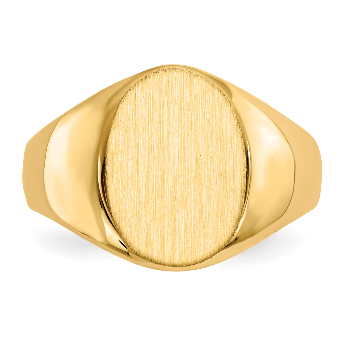 14k 11.5x13.0mm Closed Back Mens Signet Ring-RS104