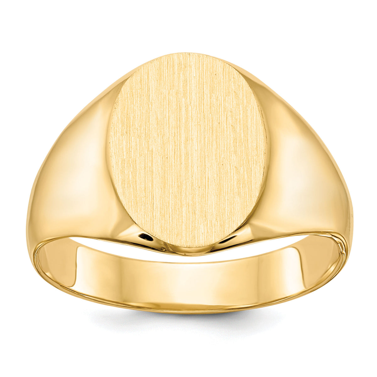 14k 11.5x13.0mm Closed Back Mens Signet Ring-RS104