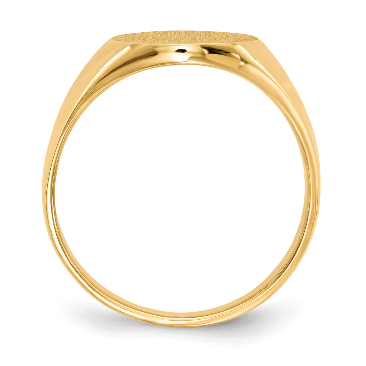 14k 12.0x14.5mm Closed Back Mens Signet Ring-RS105