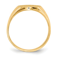 14k 12.0x14.5mm Closed Back Mens Signet Ring-RS105
