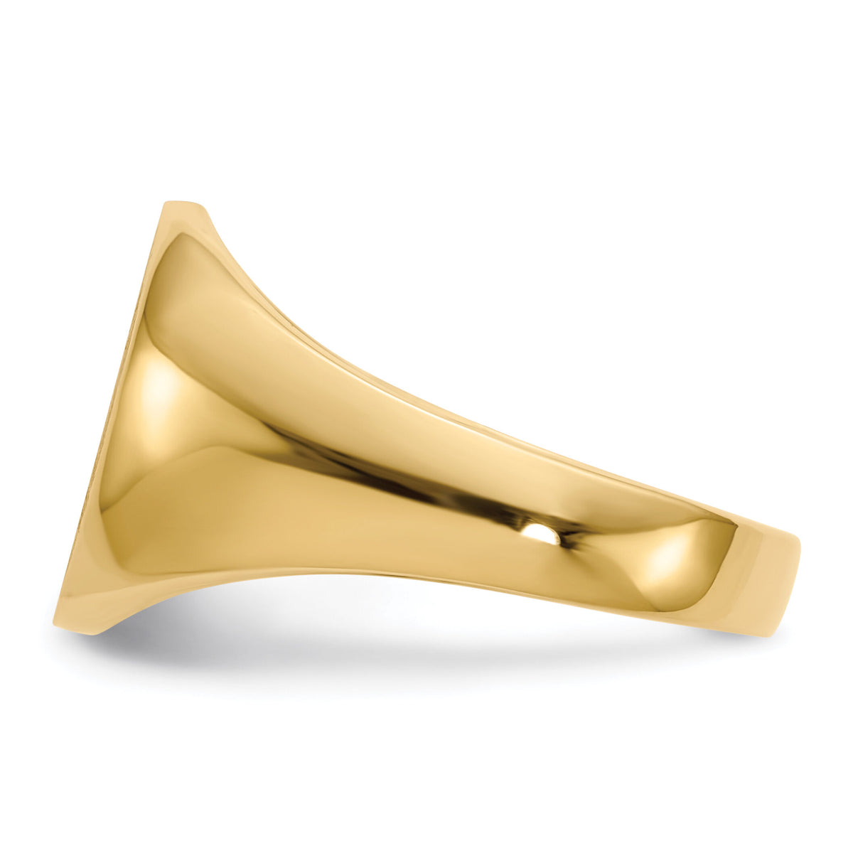 14k 12.0x14.5mm Closed Back Mens Signet Ring-RS105