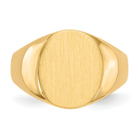 14k 12.0x14.5mm Closed Back Mens Signet Ring-RS105