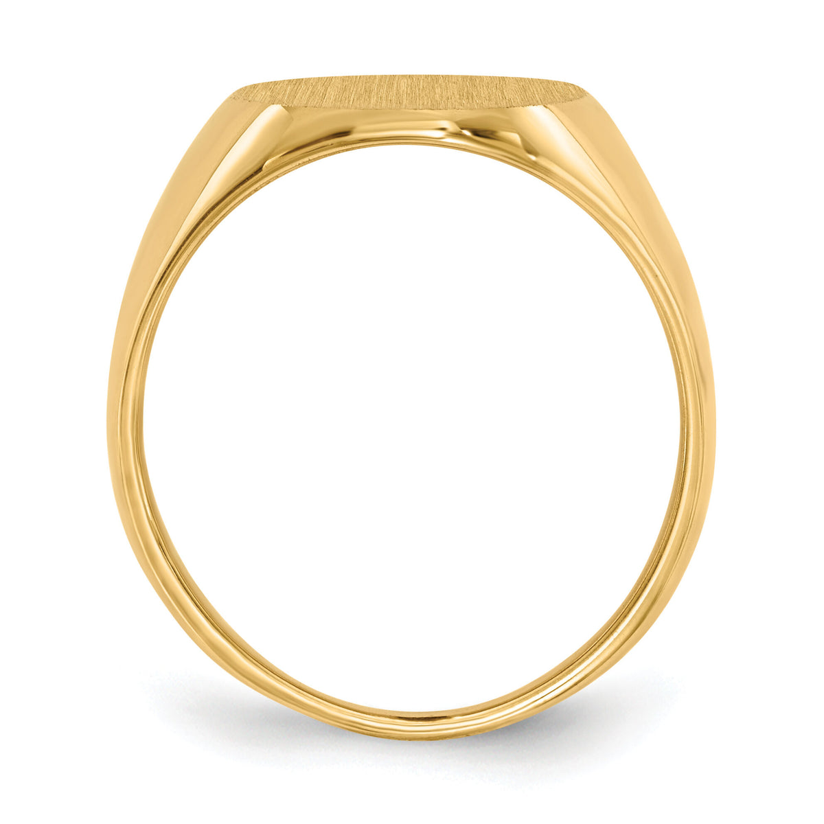 14k 13.0x16.0mm Closed Back Signet Ring-RS106