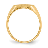 14k 13.0x16.0mm Closed Back Signet Ring-RS106