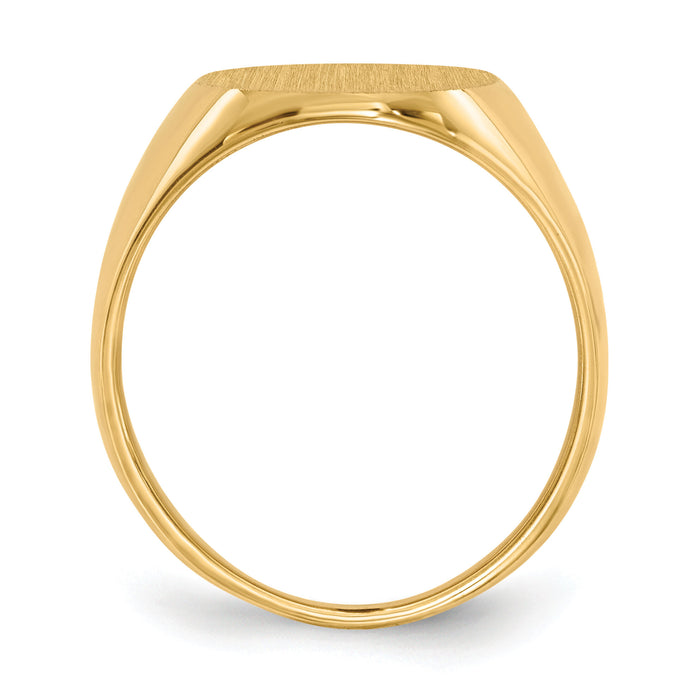 14k 13.0x16.0mm Closed Back Signet Ring-RS106