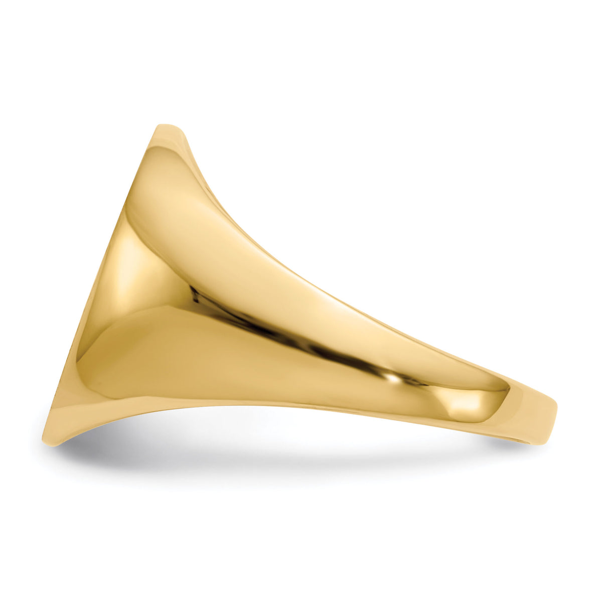 14k 13.0x16.0mm Closed Back Signet Ring-RS106