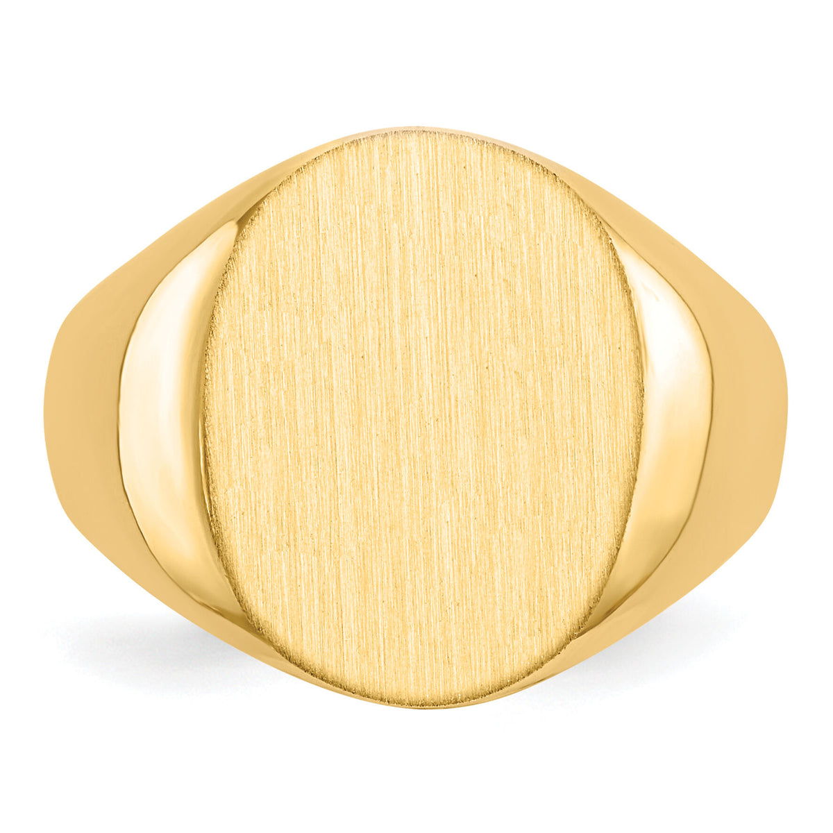 14k 13.0x16.0mm Closed Back Signet Ring-RS106