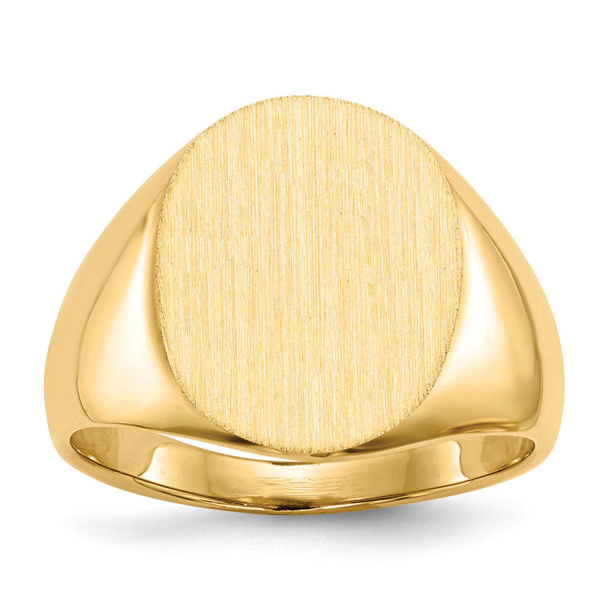 14k 13.0x16.0mm Closed Back Signet Ring-RS106