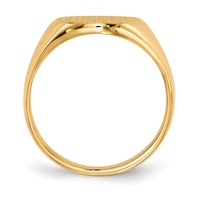 14k 14.0x18.0mm Closed Back Mens Signet Ring-RS107