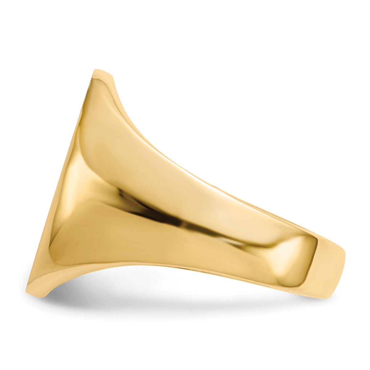 14k 14.0x18.0mm Closed Back Mens Signet Ring-RS107
