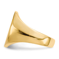 14k 14.0x18.0mm Closed Back Mens Signet Ring-RS107