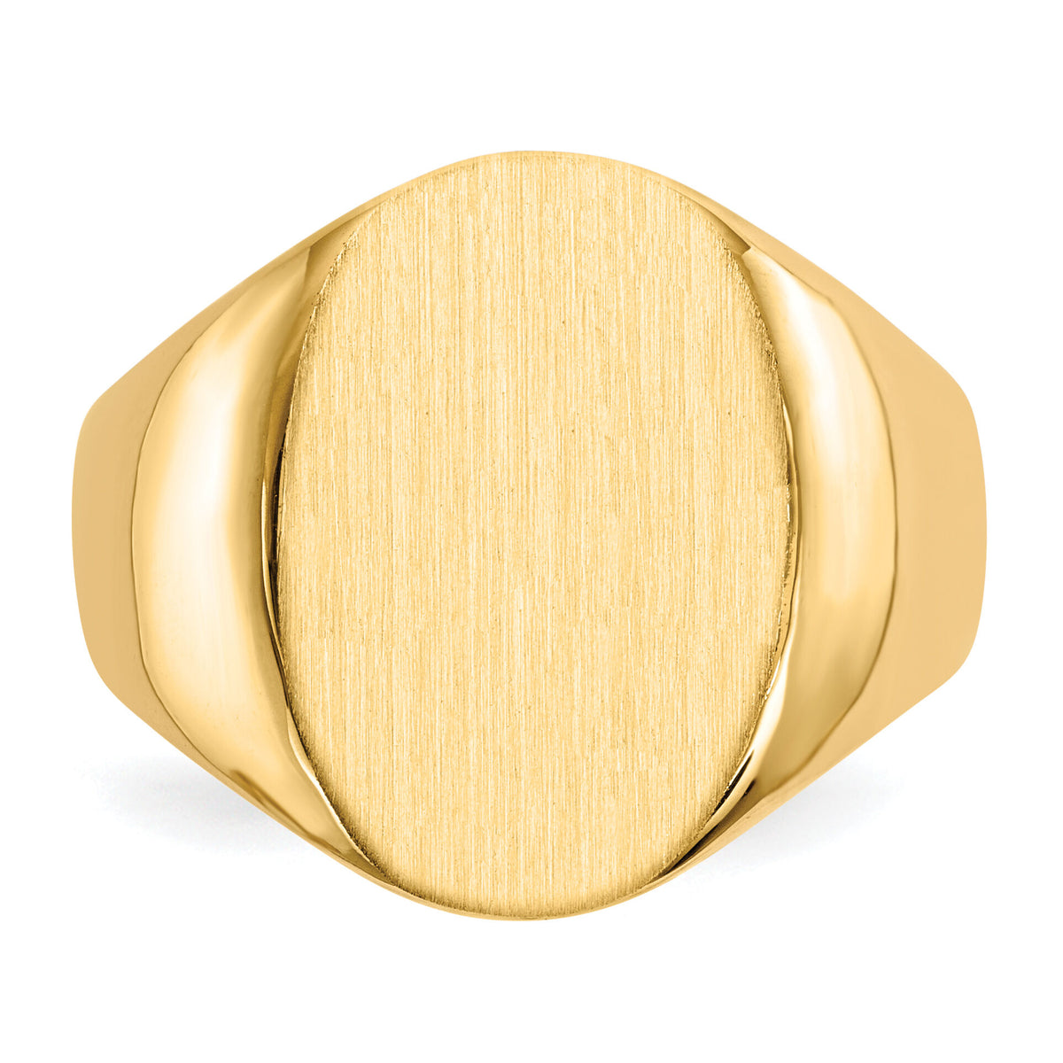 14k 14.0x18.0mm Closed Back Mens Signet Ring-RS107