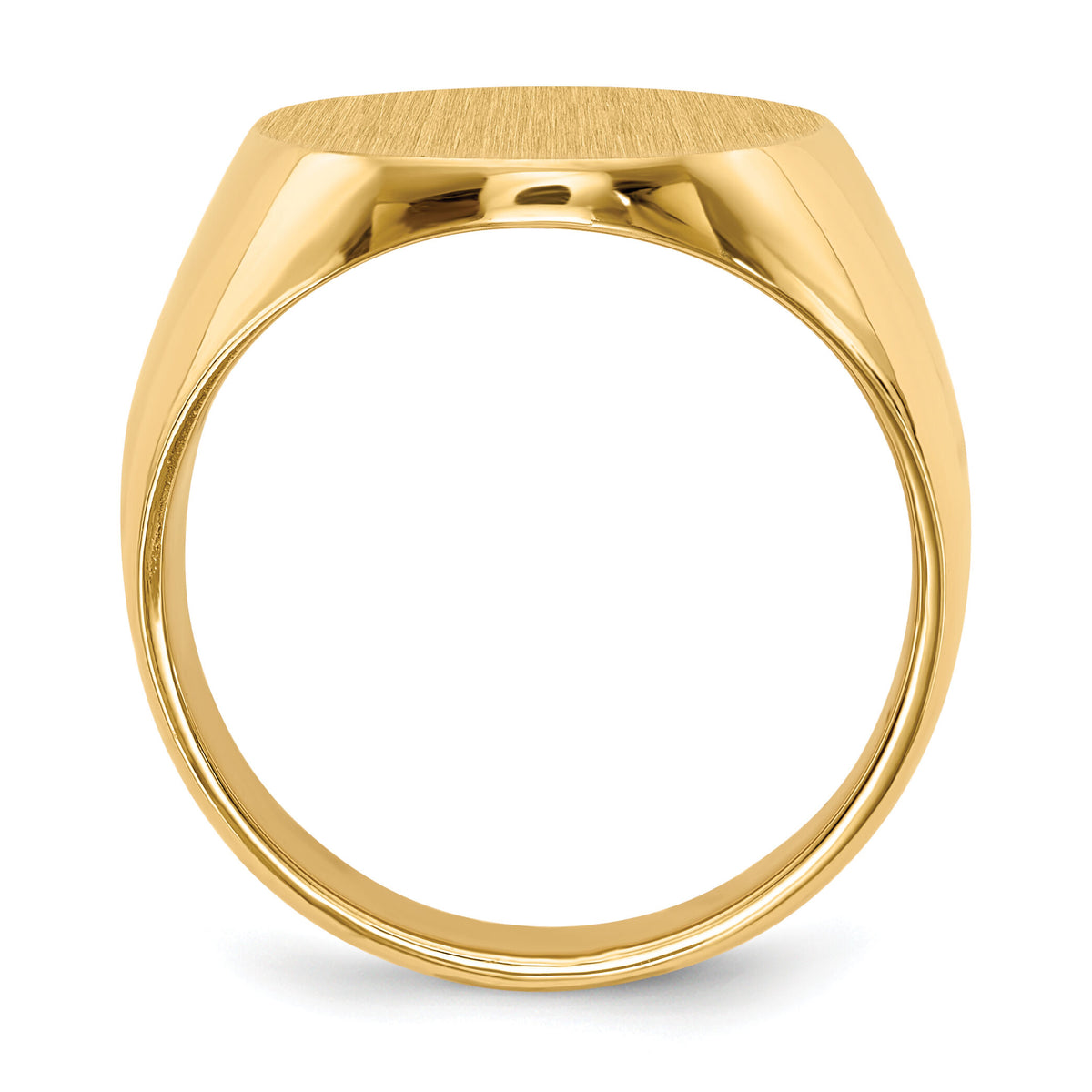 14k 15.5x19.0mm Closed Back Mens Signet Ring-RS108