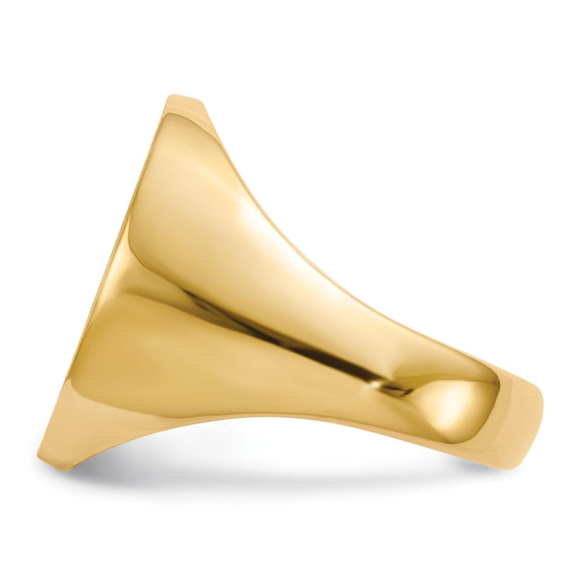 14k 15.5x19.0mm Closed Back Mens Signet Ring-RS108