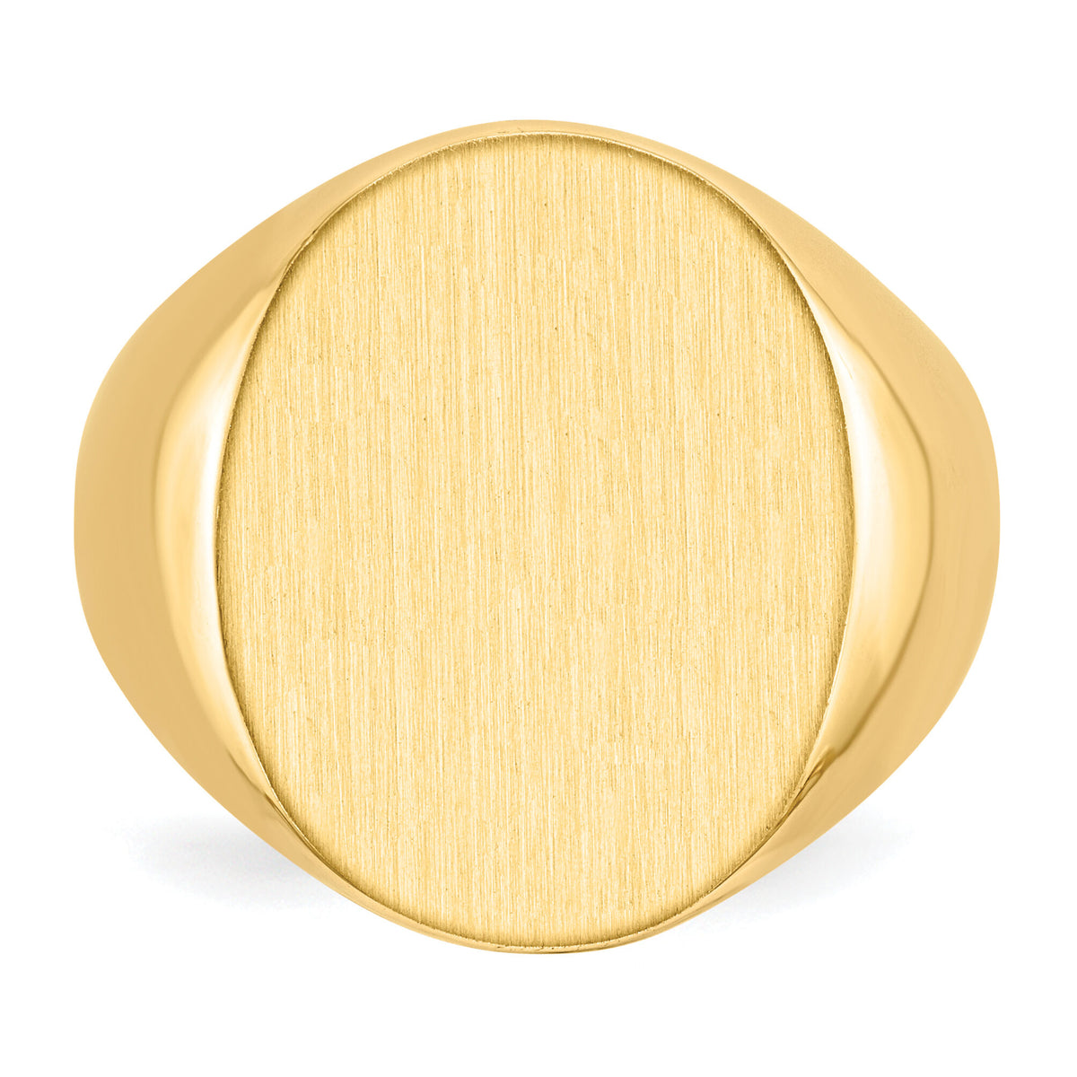 14k 15.5x19.0mm Closed Back Mens Signet Ring-RS108