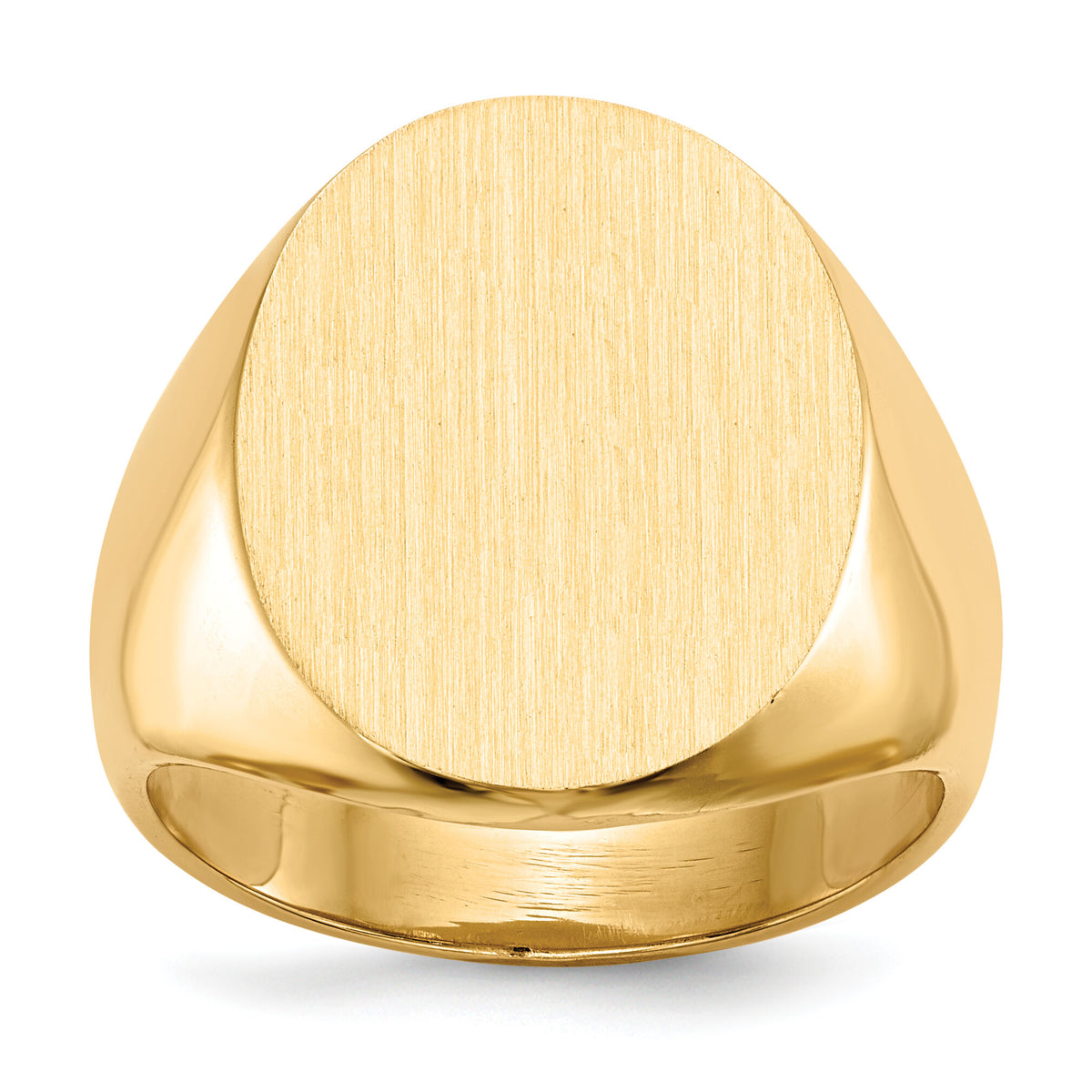 14k 15.5x19.0mm Closed Back Mens Signet Ring-RS108
